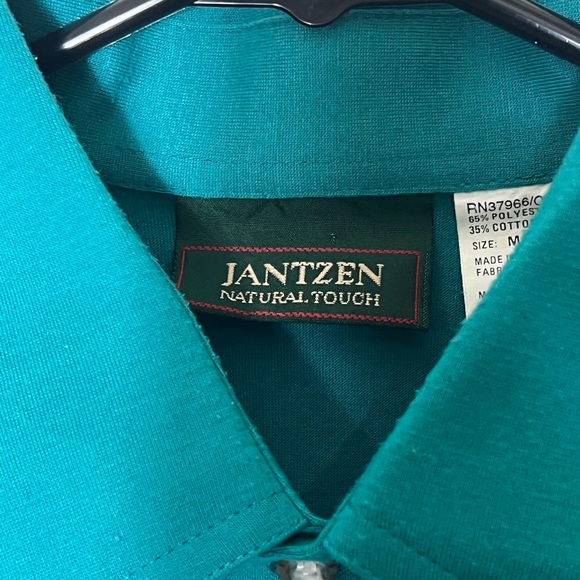 Teal Polo Collar Crop Top - Picture 6 of 8